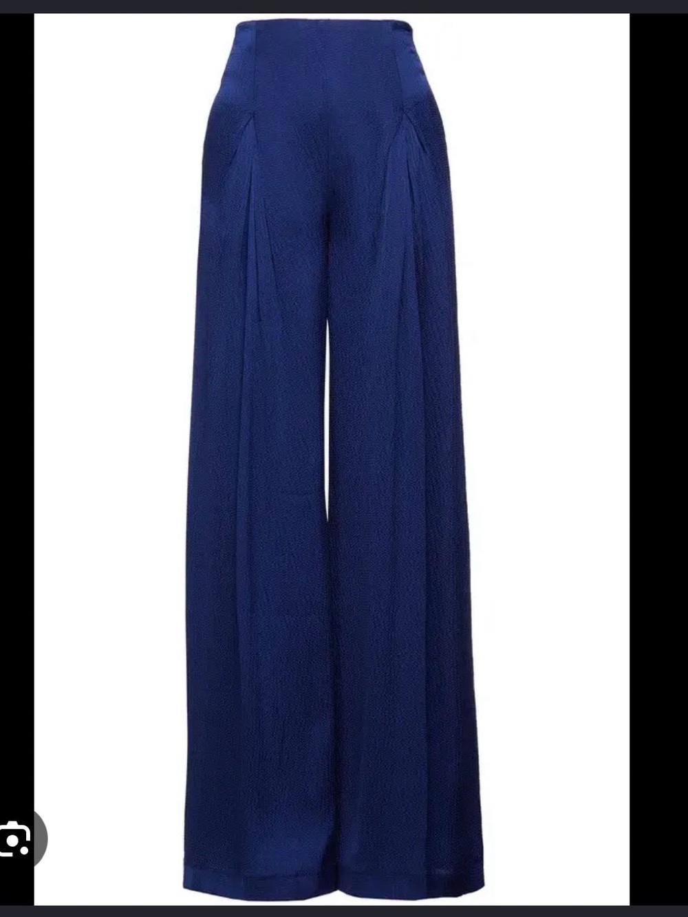 Roland Mouret Zadar Pleated Hammered Silk-Satin Wide-Leg Pants